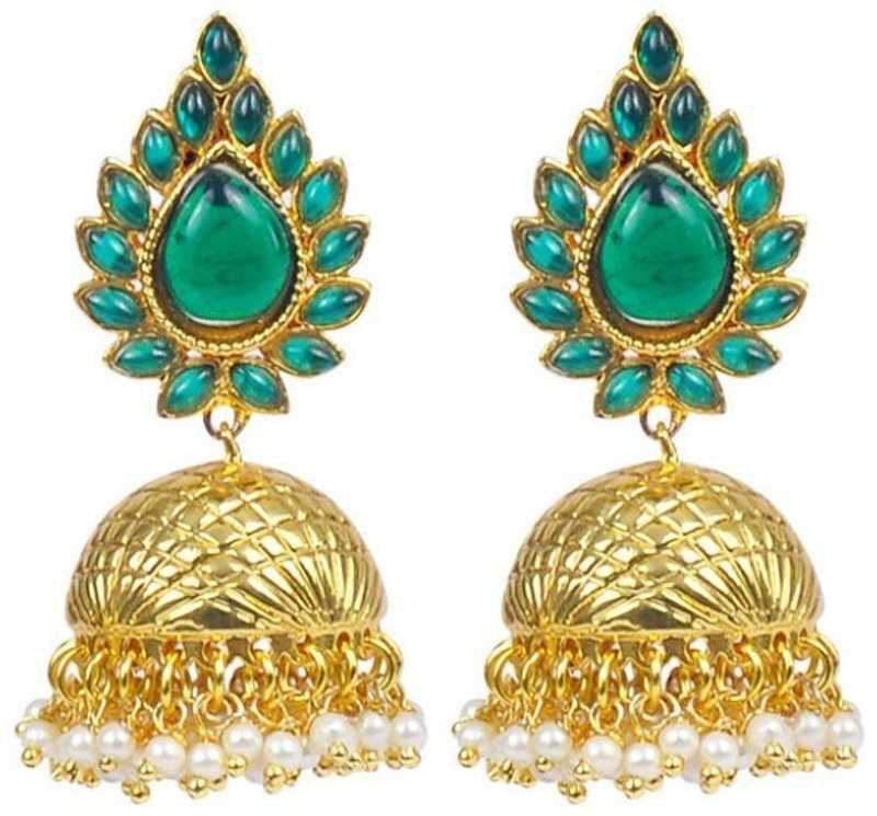 Copper indian Pearl/'sgreen stones