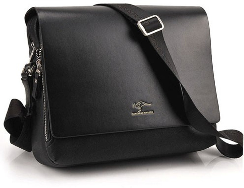 black messenger bag