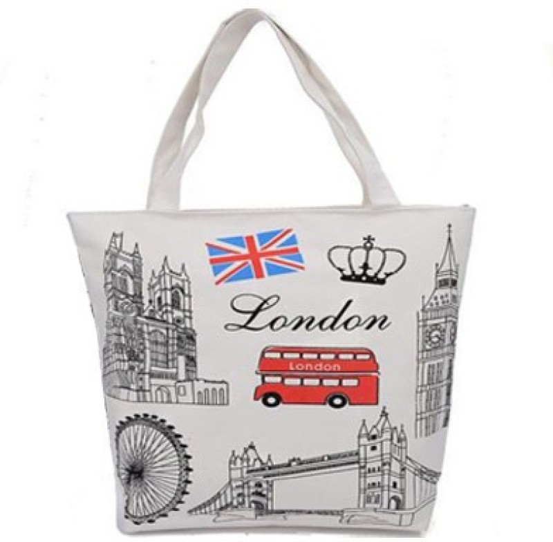 white company beach bag