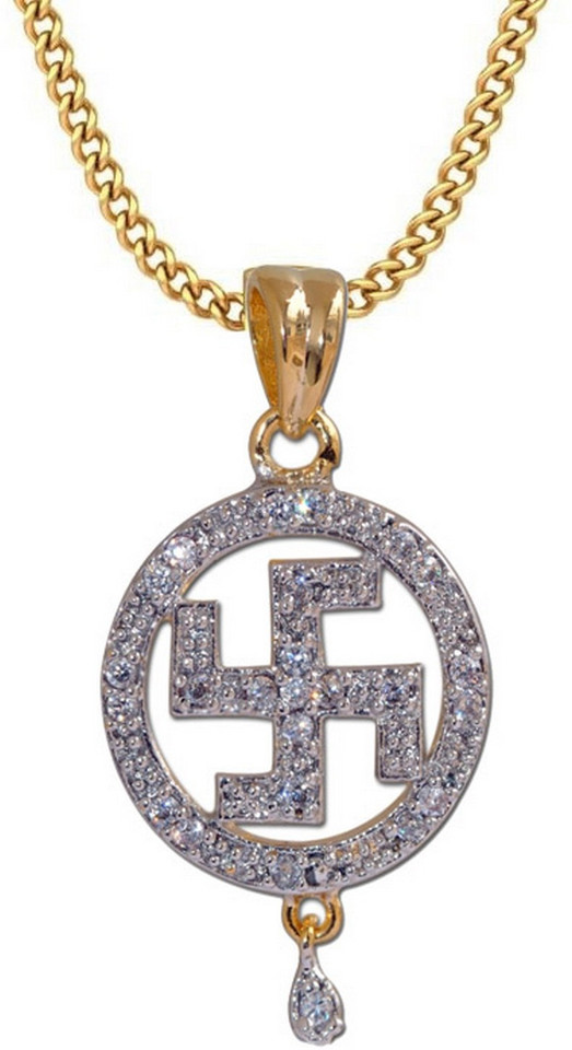 ENZY ENZY SWASTIK PENDANT Rhodium Alloy 