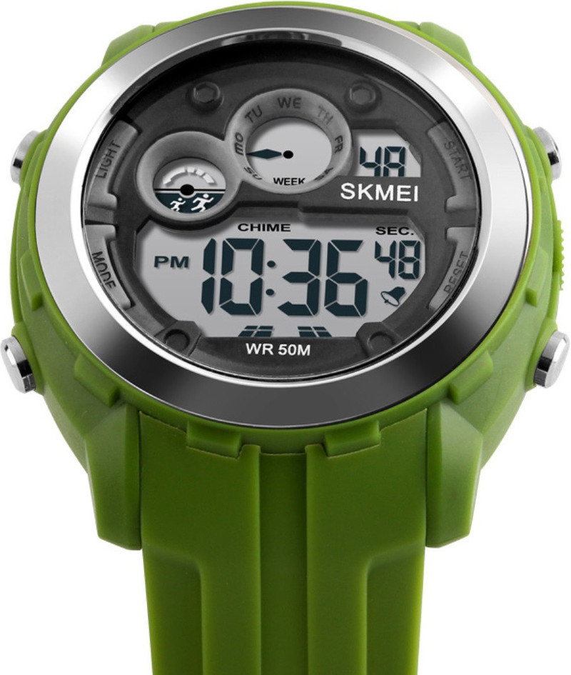 Compare Prices (10+ Stores) \u003e\u003e SKMEI Digital Display Sports Watch 3ATM  Waterproof Stainless Steel Back -1234 Gray Digital Watch - For Men \u003e\u003e  Xerve.in