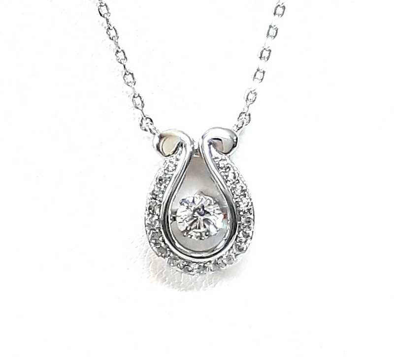 Sparkle Jewels Dancing Diamond Pendant With Japanese Patented Crossfor Component Gold Plated Cubic Zirconia Copper In India - Dancing Diamond Pendant