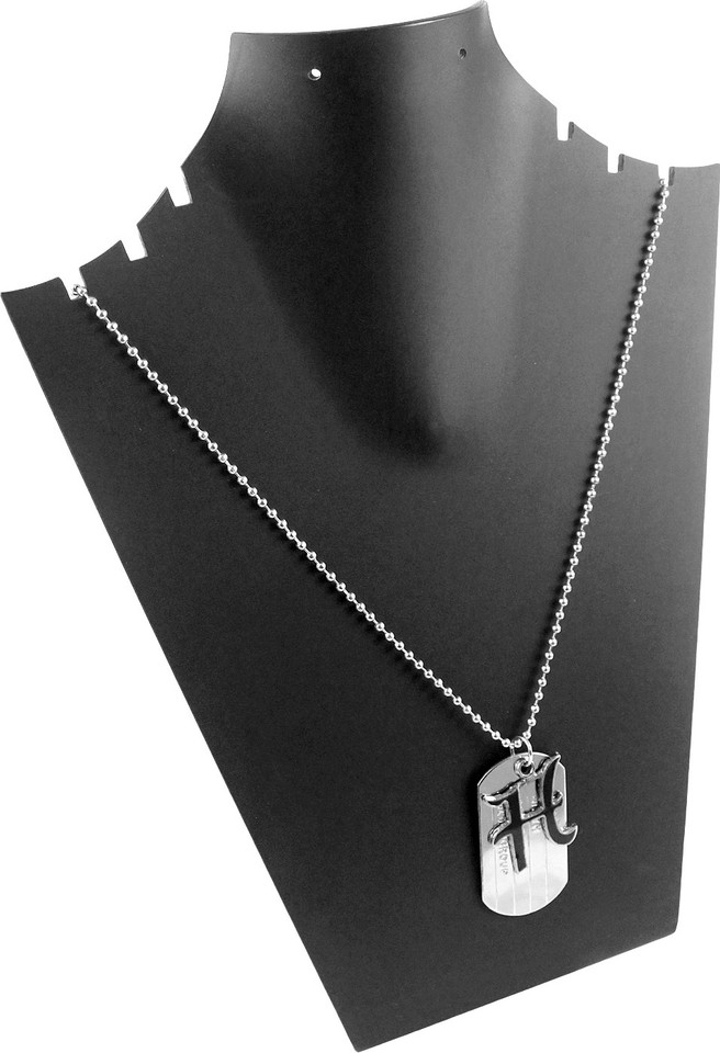 alphabet name plate dog tag pendant 