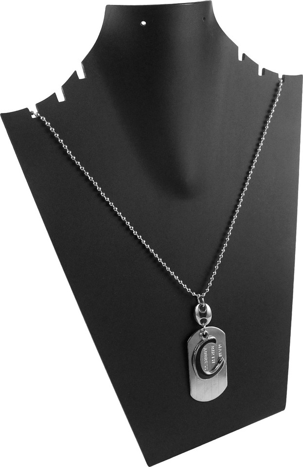 C alphabet name plate dog tag pendant 