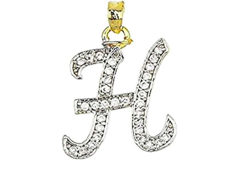 Bandish American Diamond Name Initial Letter H Unisex Pendant With Chain Gold Plated Alloy Pendant Price In India Buy Bandish American Diamond Name Initial Letter H Unisex Pendant With Chain Gold Plated Alloy