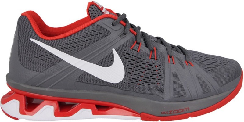 nike reax gray and red