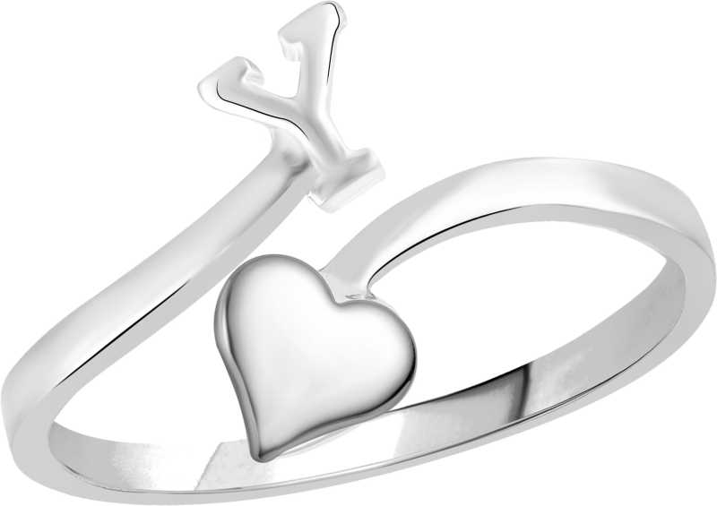 Vidhi Jewels Alphabet Initial Y With Heart Alloy Brass Cubic Zirconia Silver Rhodium Plated Ring Price In India Buy Vidhi Jewels Alphabet Initial Y With Heart Alloy Brass Cubic Zirconia Silver