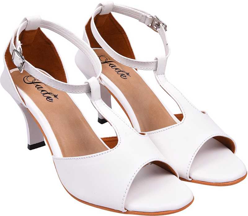 Jade Women White Heels Sandal