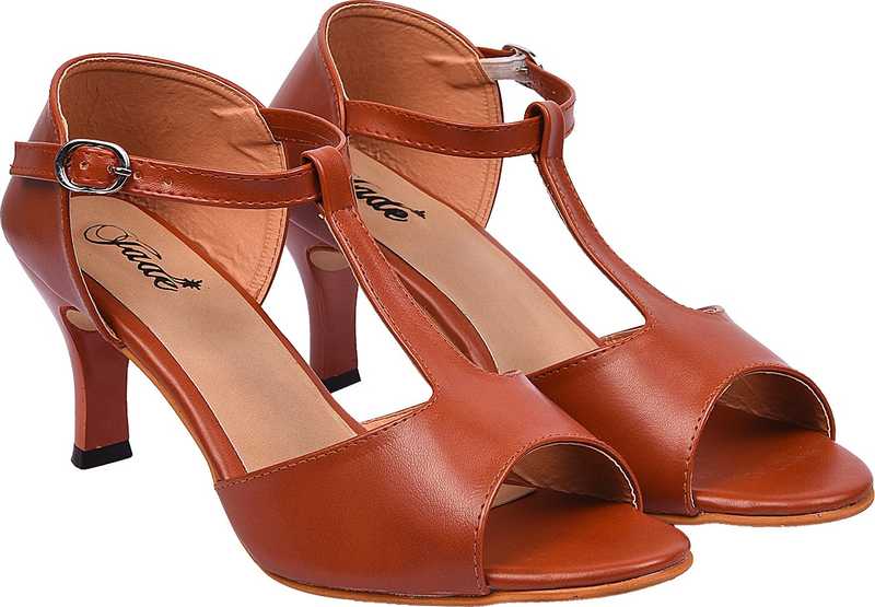 Jade Women Tan Heels Sandal