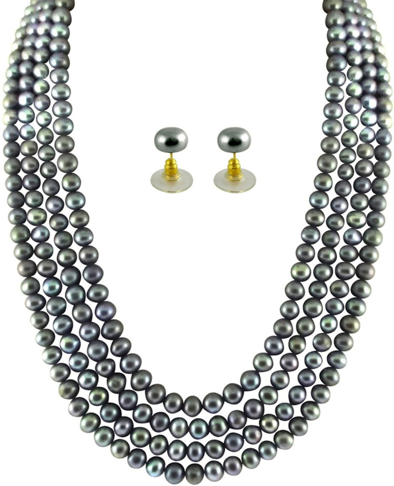 arrive haze Lazy grey pearl necklace 