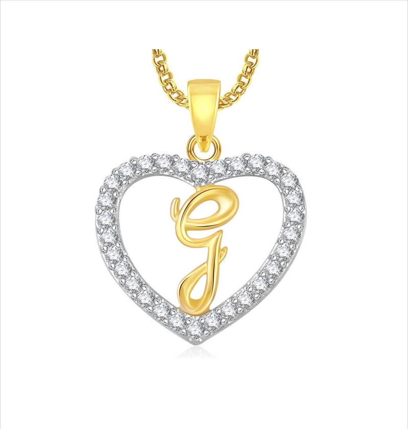MYKI Stylish Alphabet 'G' Letter Heart 
