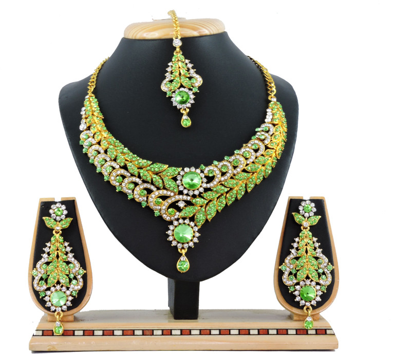 green jewellery set flipkart