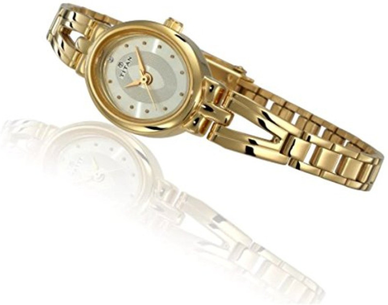 Analog Watch Nk9717ym02 Titan Raga Analog Gold Dial Womens Watch