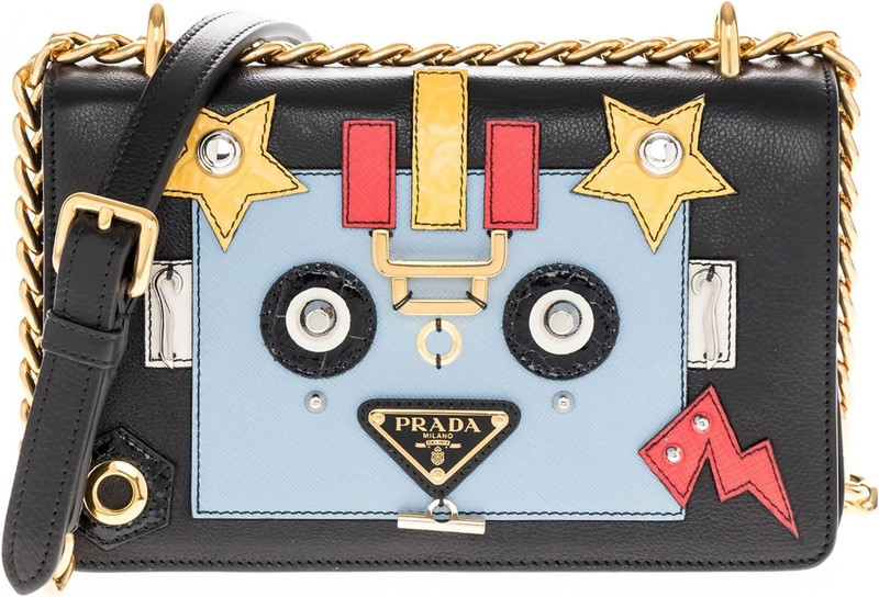 prada blue sling bag