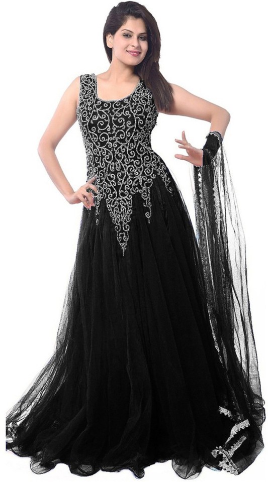 flipkart black gown