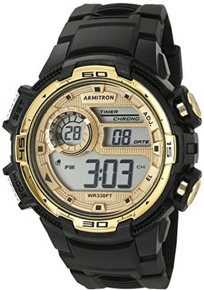 chronograph black resin gents wrist watch