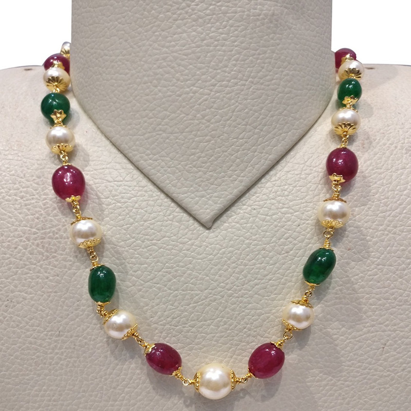Ratnatraya Fancy Green Red Long Crystal 