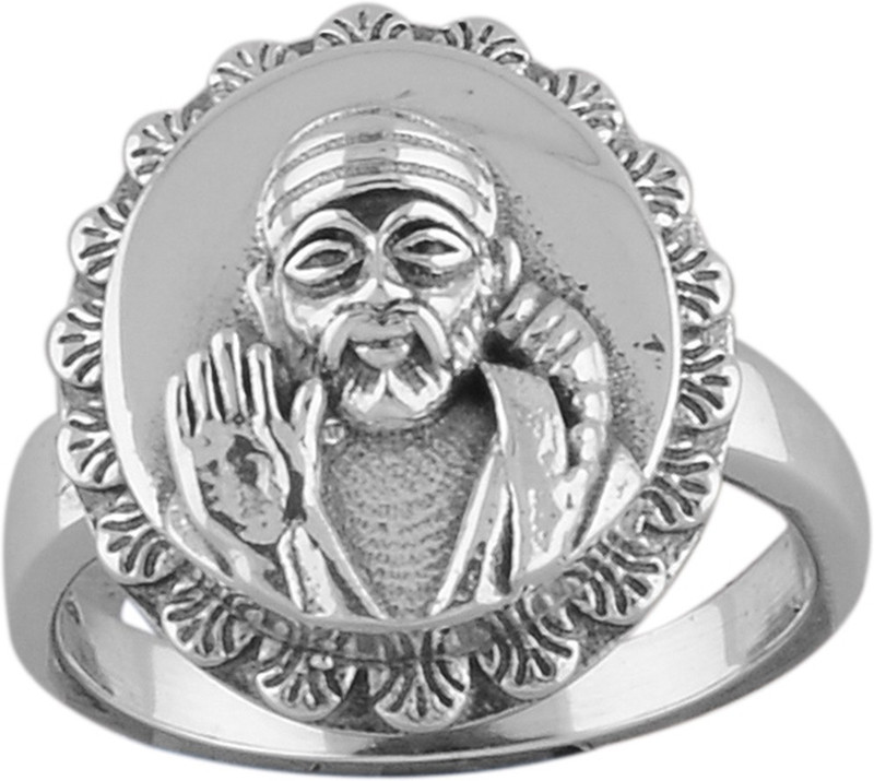 sai baba silver ring for ladies