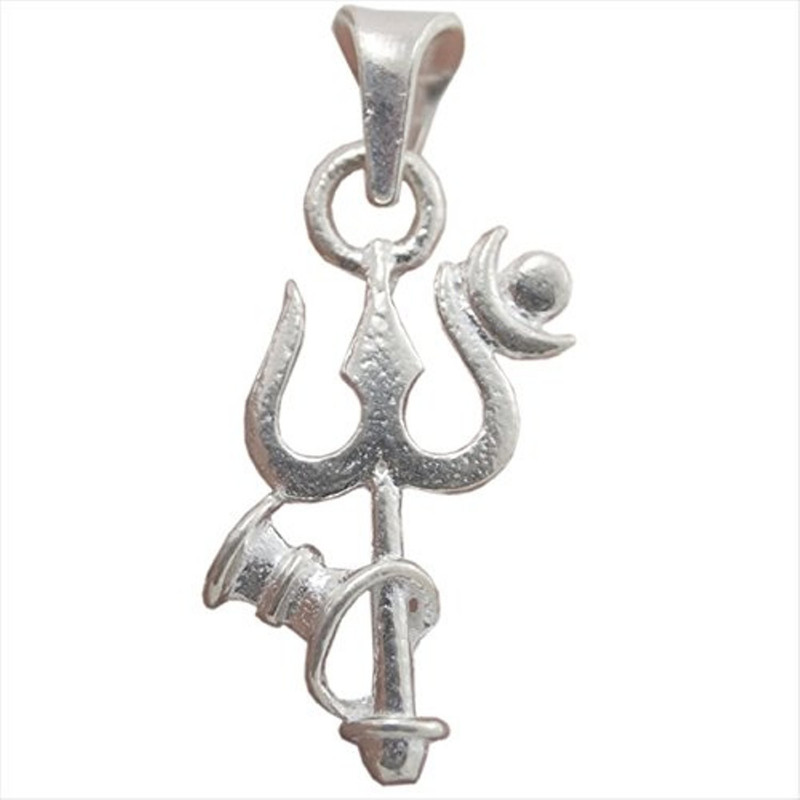 pure silver shiv trishul Silver Pendant 