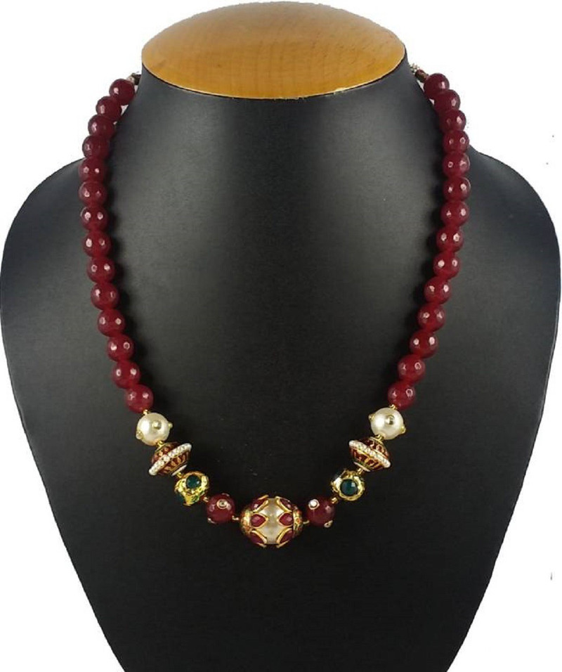 GENUINEMARKETING Pearl Stone Necklace 