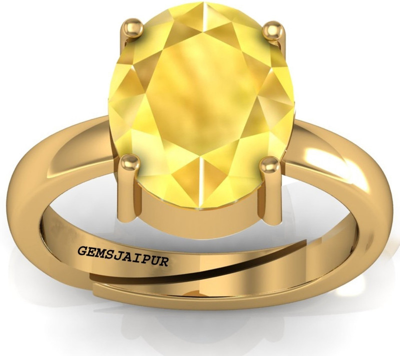 pukhraj gold ring for men