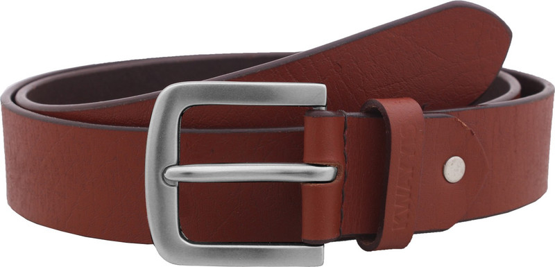 Men Formal Red Genuine Leather Belt 