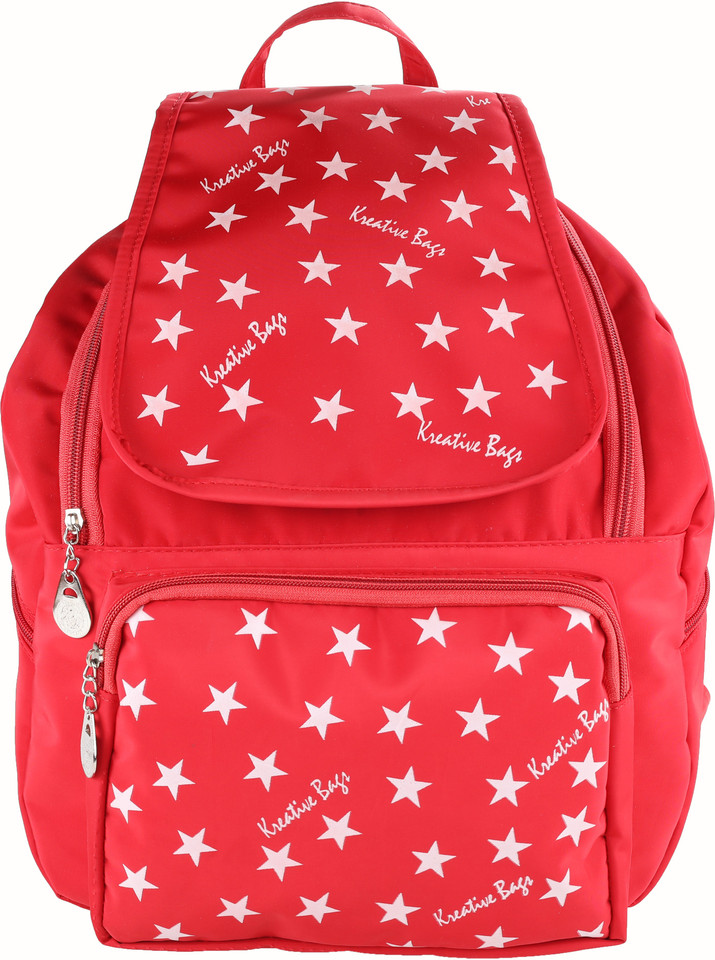 red colour college bag