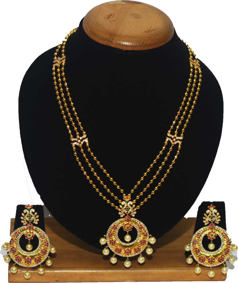 A A baranam Gold Plated Plated Zinc Alloy Necklace Set Price In India Buy A A baranam Gold Plated Plated Zinc Alloy Necklace Set Online At Best Prices In India Flipkart Com
