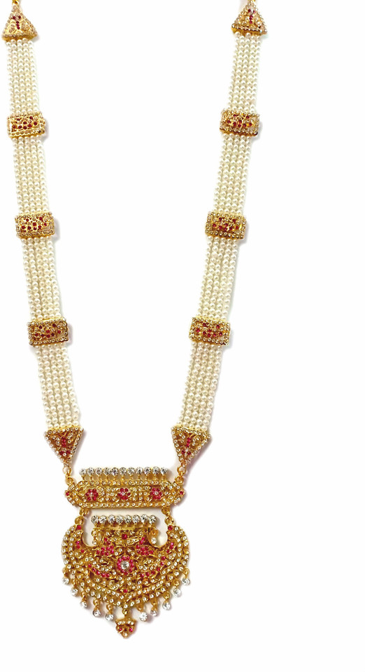 Pearl Gold-plated Plated Brass Necklace 