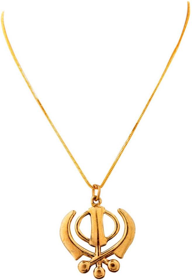 Aadigange Punjabi Locket (Khanda) Metal 