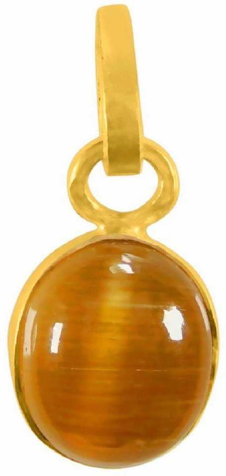 Jaipur Gesmtone Cats Eye Pendant With Natural Stone Gold Plated Cat S In India - Cat Eye Stone Pendant