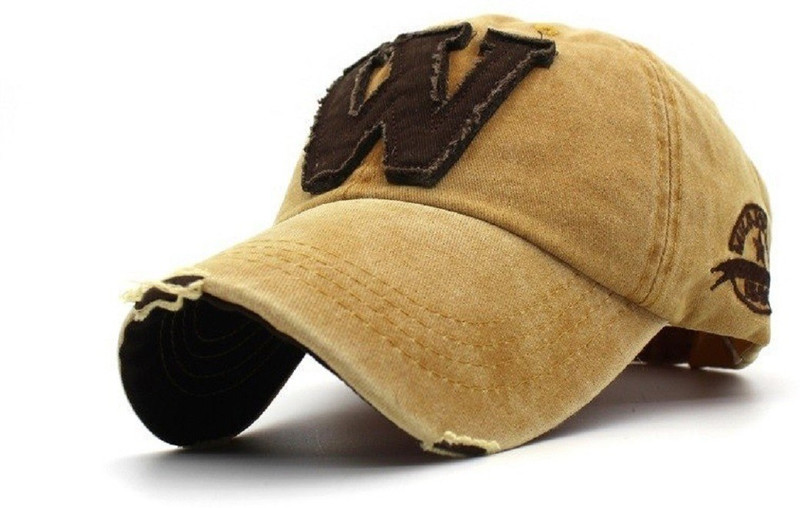 Letter W Embroidery Denim Washed Baseball Cap Vintage Adjustable Snapback Hat