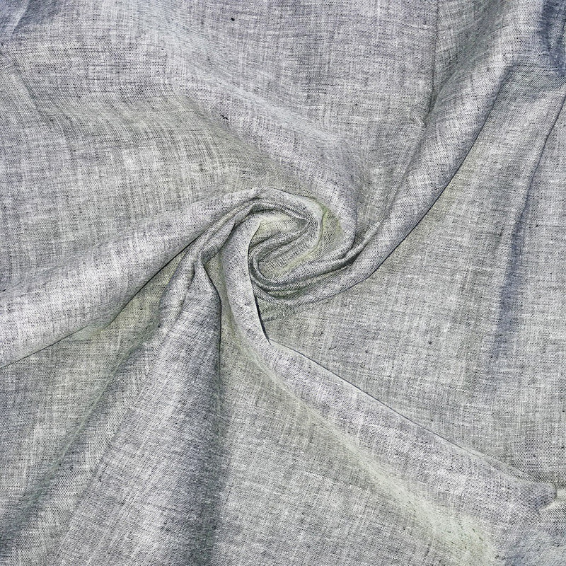 FABRICHVALLEY Cotton Linen Blend Self 