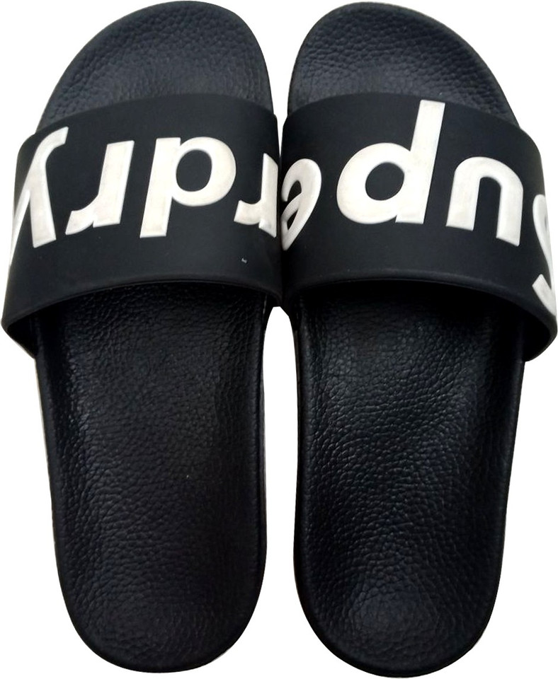 superdry black slides