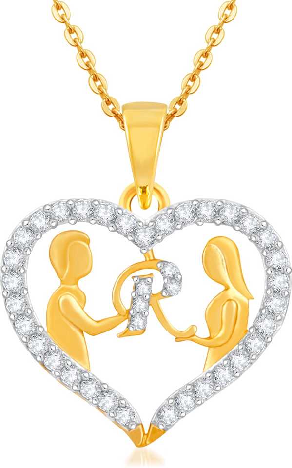 Kanak Jewels Couple Pendant R Letter Gold Plated Valentine Latest American Diamond For Women Girls Girlfriend Men Boys Couples Lovers Design Alphabet Cubic Zirconia Brass Chain Pendant Gold Plated Cubic Zirconia Brass Pendant Kanak Jewels Couple Pendant R Letter Gold Plated Valentine Latest American Diamond For Women Girls Girlfriend Men Boys Couples Lovers Design Alphabet Cubic Zirconia Brass Chain Pendant Gold Plated Cubic Zirconia Brass Pendant
