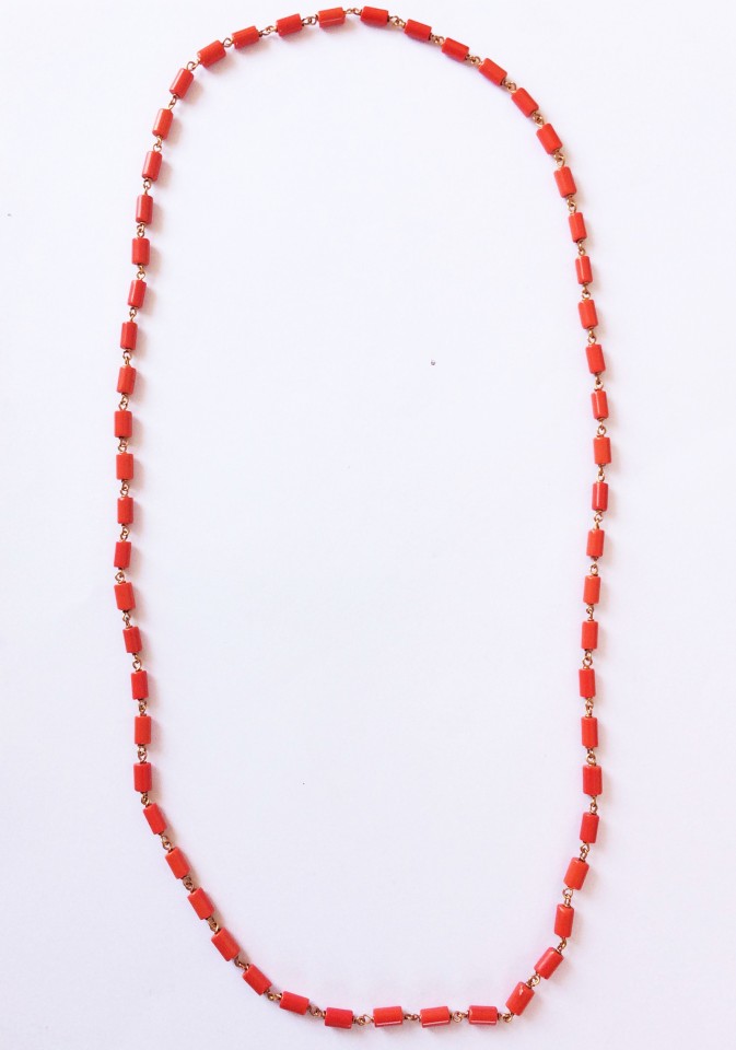 red coral beads chain