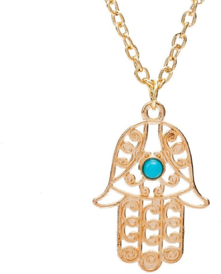 Chain Necklace Beads Gold-plated 