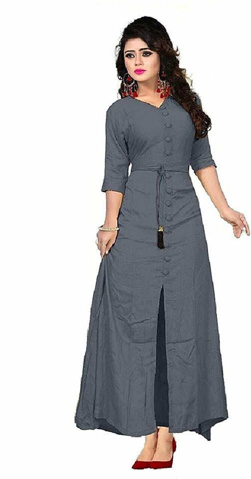 Spiti Vally Rayon Self Design Gown 