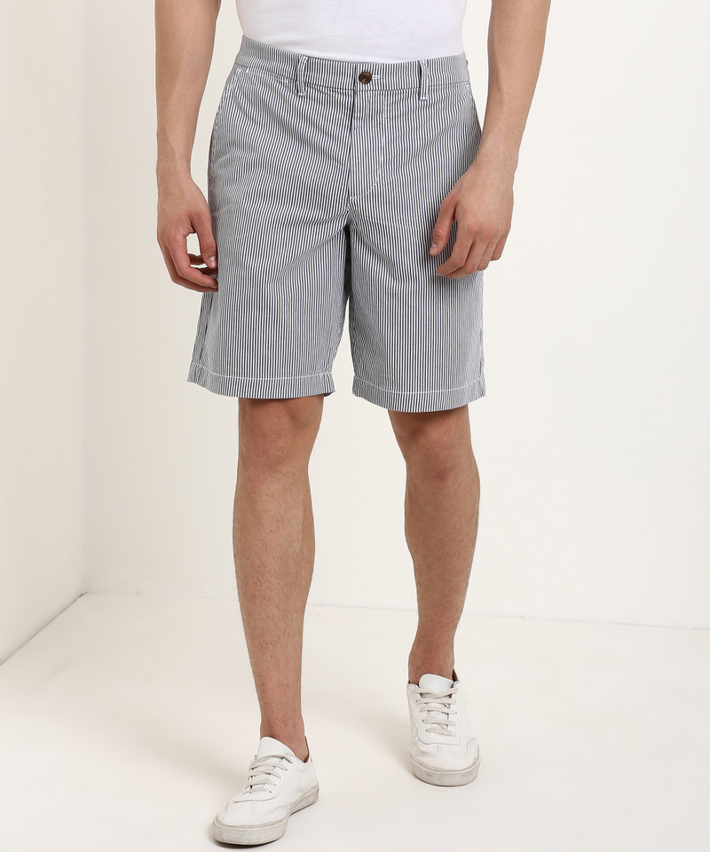 GAP Striped Men Blue Regular Shorts 