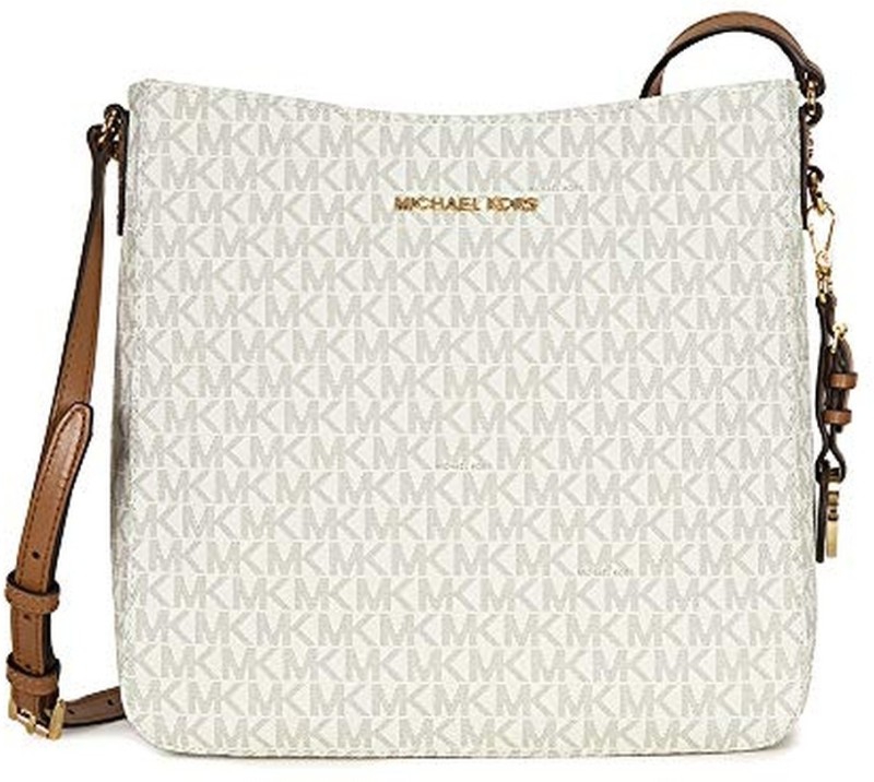 michael kors white messenger bag