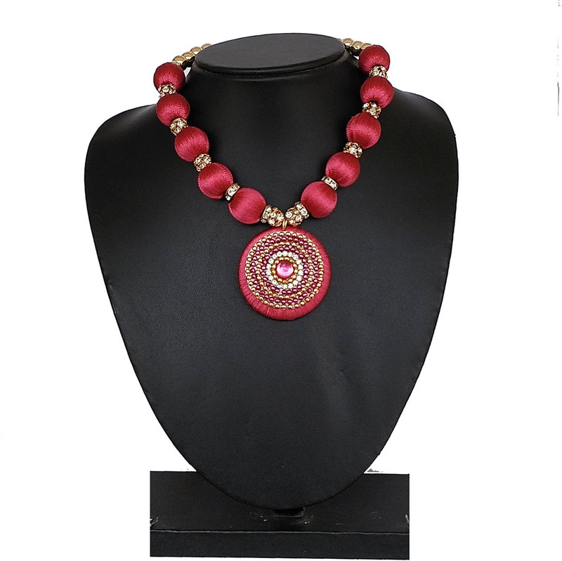 Silk Thread Necklace Online Discount 
