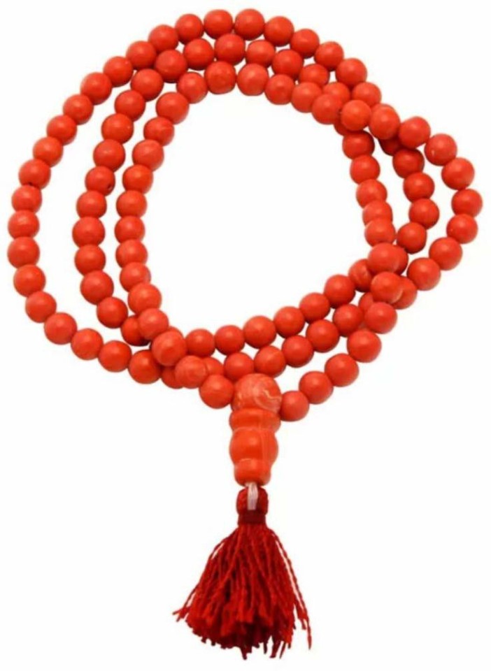 red coral mala price