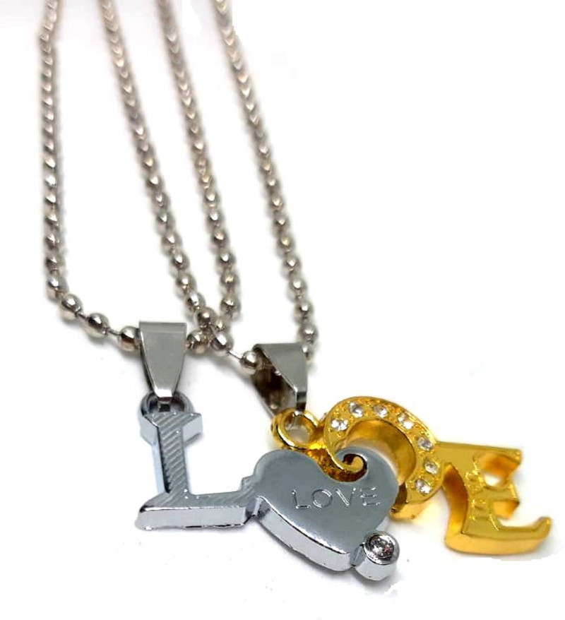 Gold-plated, Silver Alloy Pendant Set 