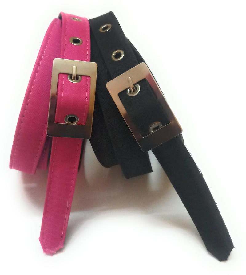 Pink Fabric Belt black and pink 