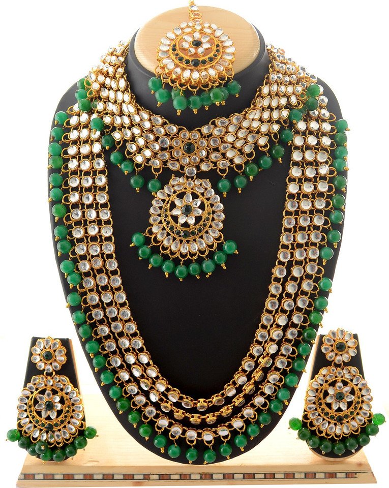 green jewellery set flipkart