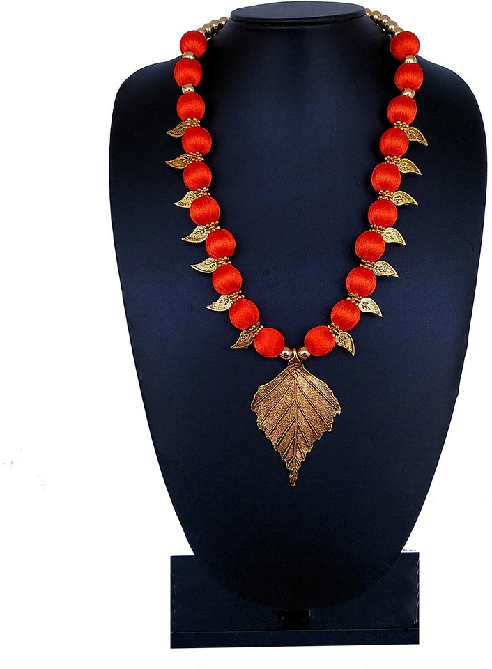 Akshara Silk Thread Necklace Silk Dori 