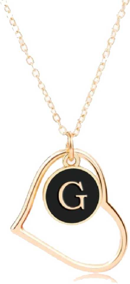 The Dance Bible Daily Fashion Hollow Heart Alphabet Letter G Pendant In Stunning Gold Black Colors Name Alphabet Letter Pendant Gold Plated Alloy Pendant Price In India Buy The Dance