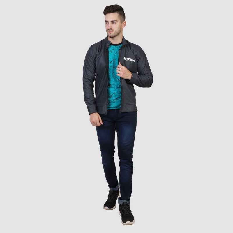 Xpensive Full Sleeves Winter Jacket For Men’s – SCUBA01 (XXL, Light Grey) Full Sleeve Solid Men Jacket