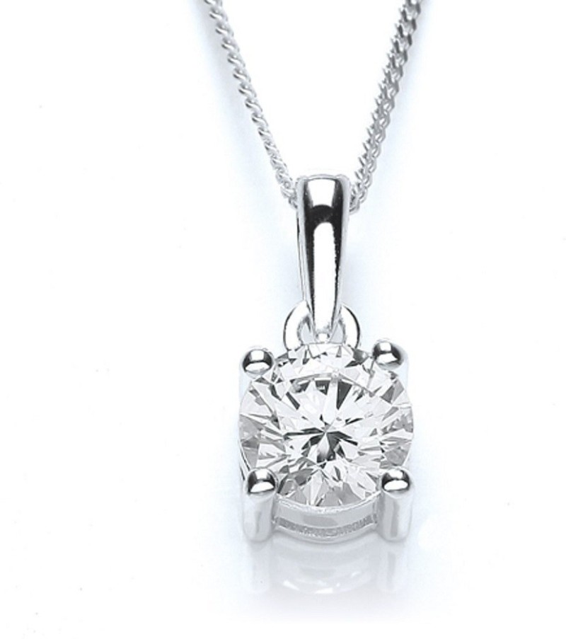 silver diamond locket