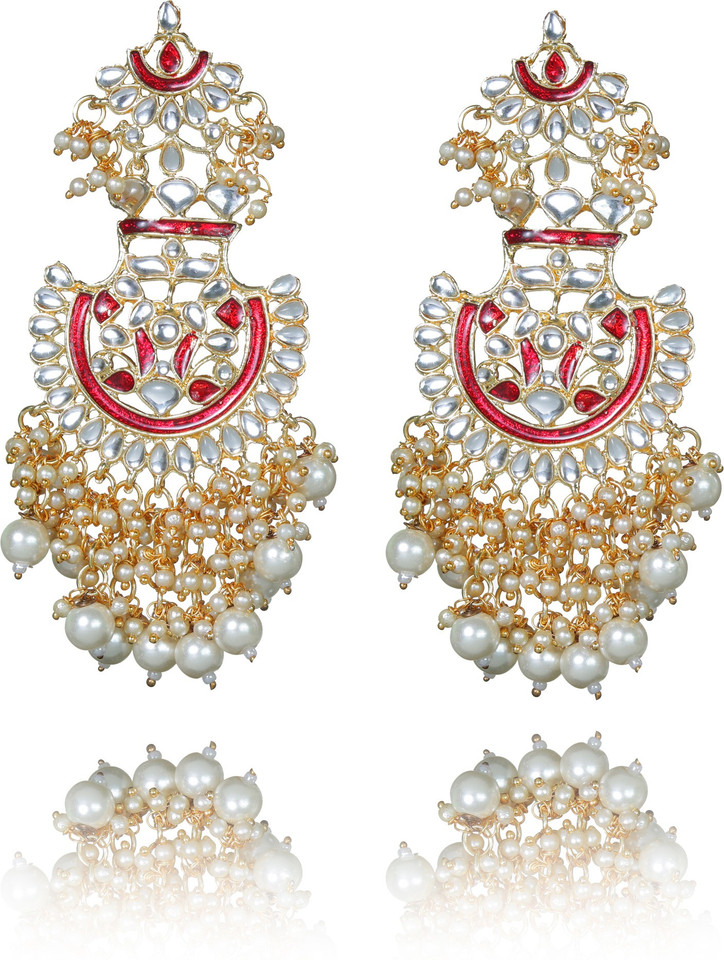 Buy Finekraft Kundan Earrings Beads 